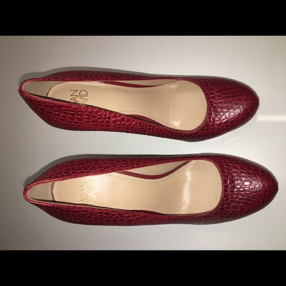 NEW Joan & David Raelynn Red Leather Pumps - Picture 6 of 8